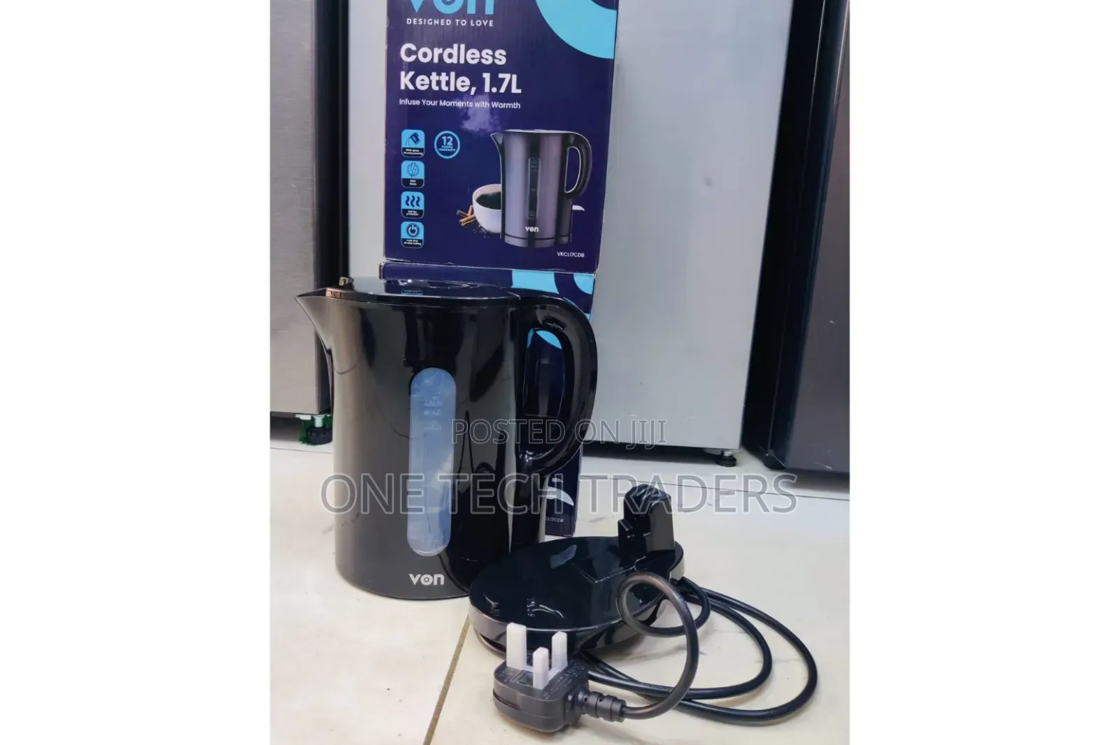Von Cordless Kettle 1.7L Black