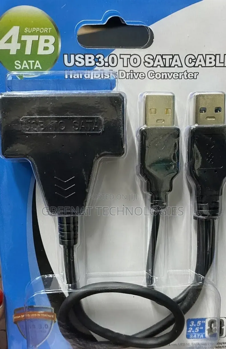 USB 3.0 to SATA Cable Powered - 4TB Support Kenya