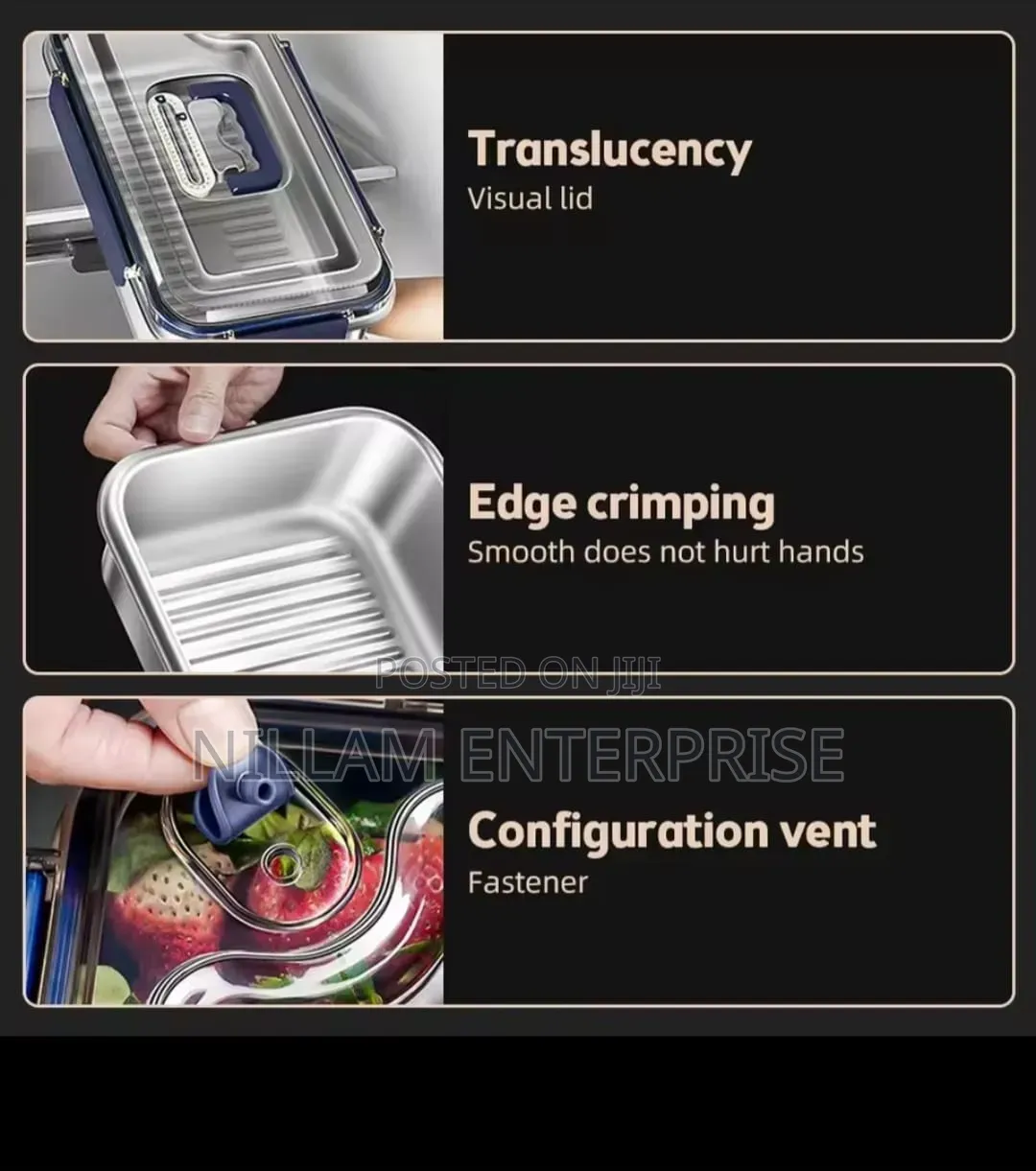 Food Grade Stainless Steel Large Capacity Leak Proof Storage Container