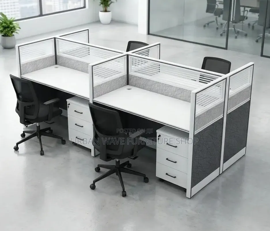 4 Way Office Workstation Desk
