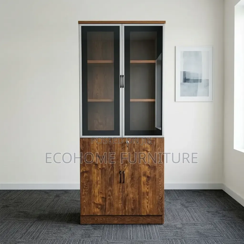 Office Cabinet – Wooden Filing Cabinet With Glass Doors