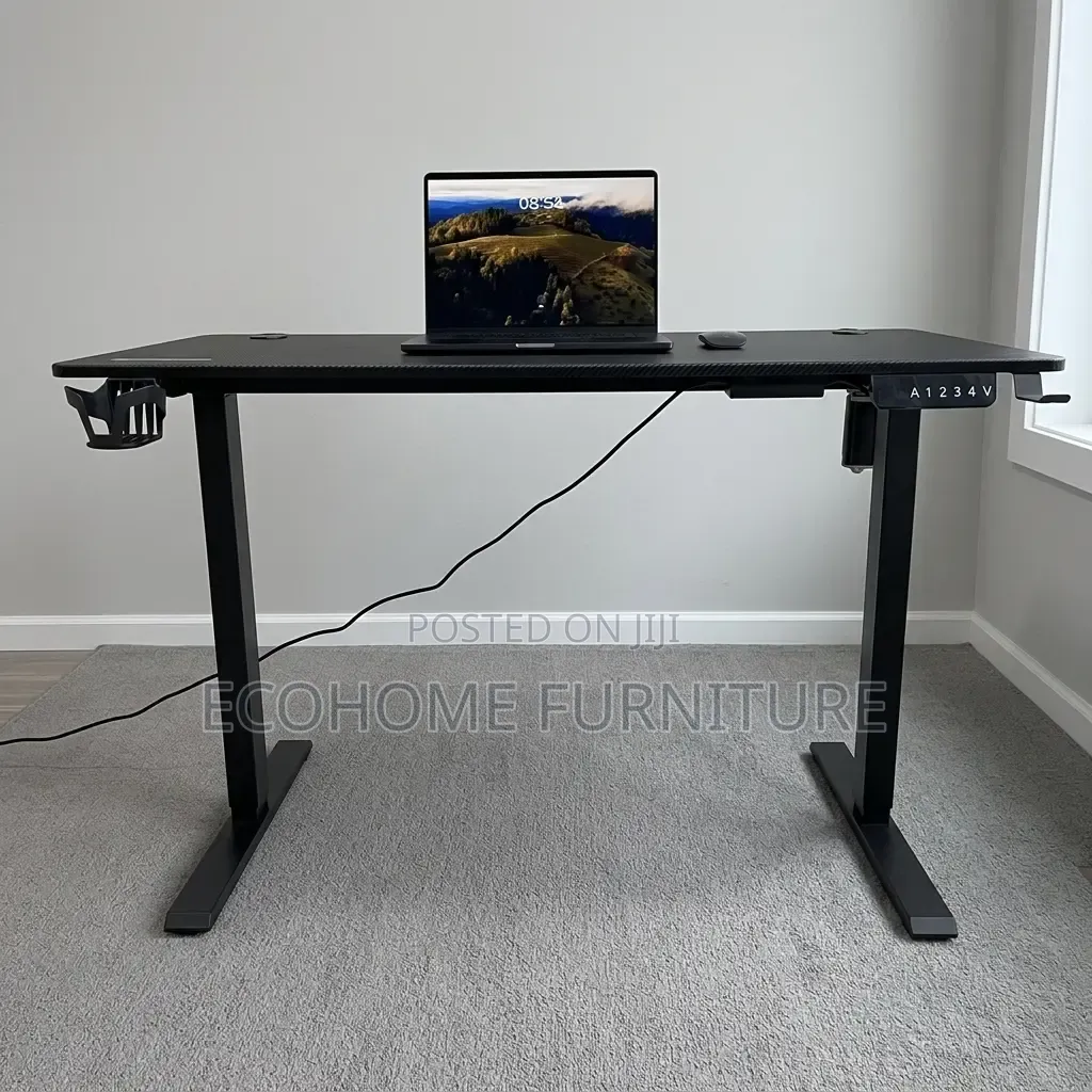 Office Desk – 1.4m Electric Height Adjustable Standing Computer Desk