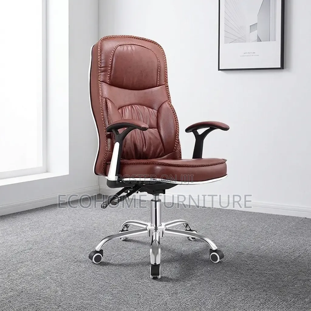 Office Chair – Brown Leather Executive High Back Chair