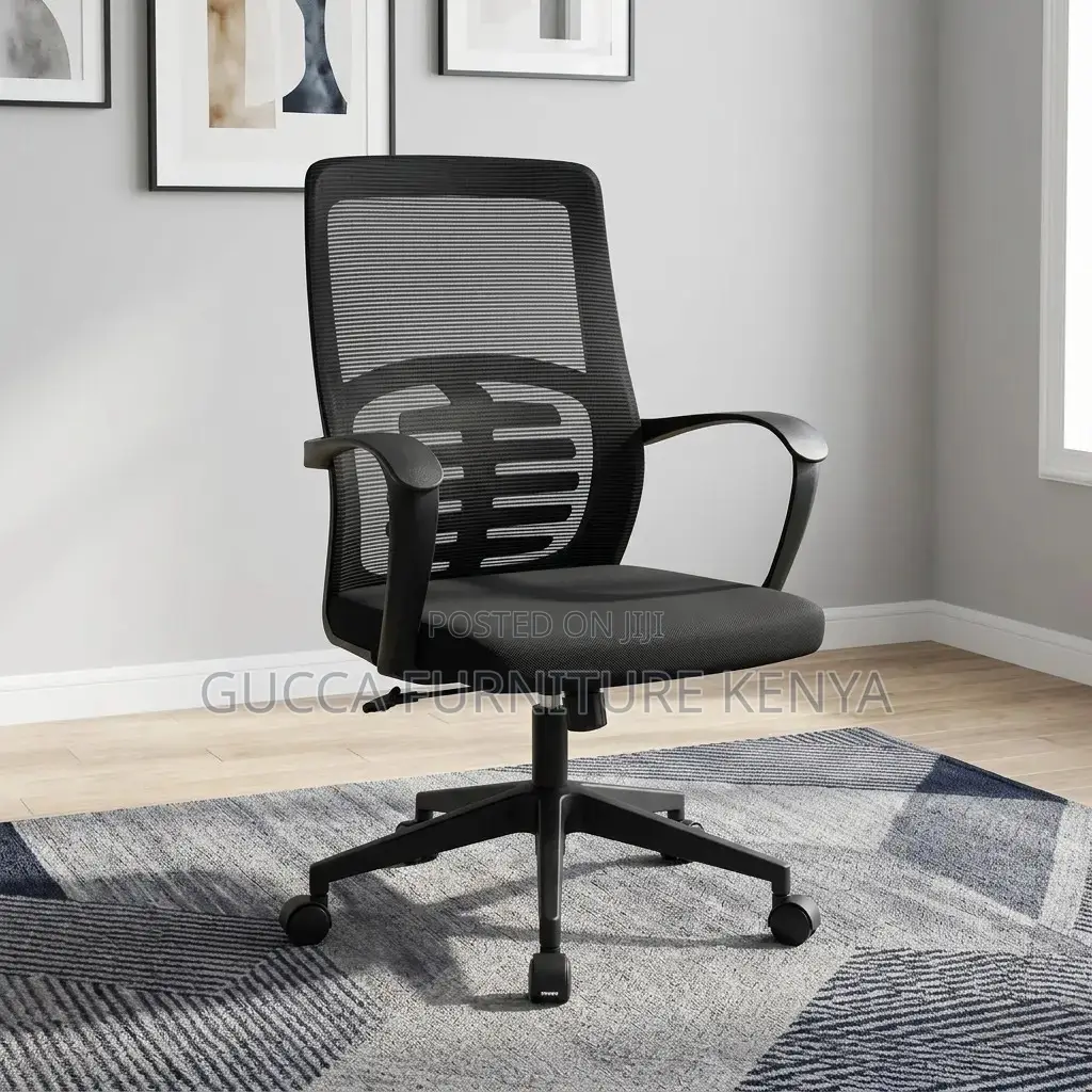 High Back Mesh Study Chair With Armrest.