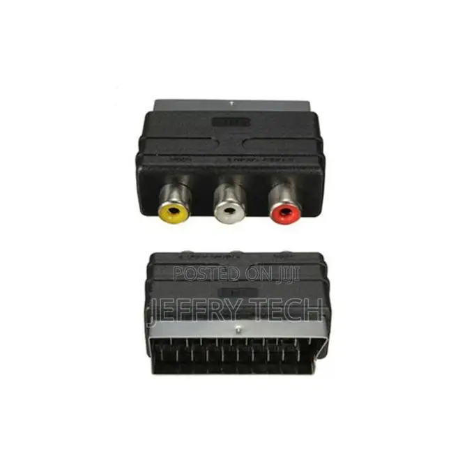 Scart Av Adapter - For Television Picture Black