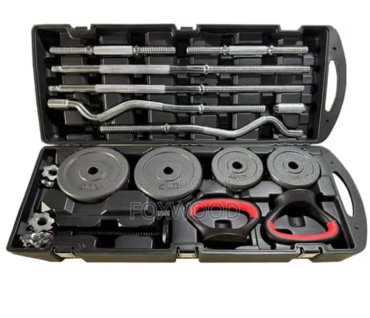 58KG Adjustable Dumbbell and Barbell Set With Case