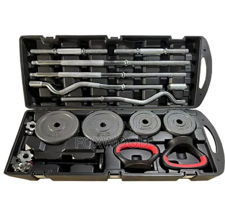 58KG Adjustable Dumbbell and Barbell Set With Case
