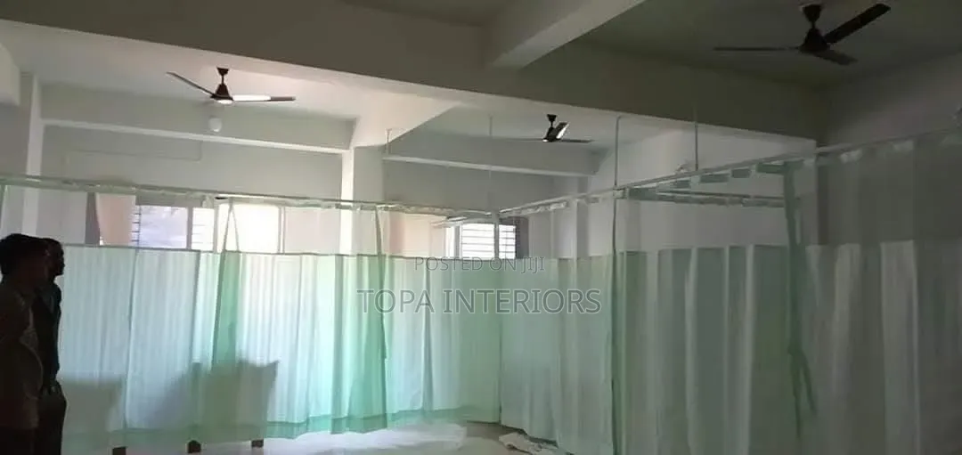 Green Ward Bed Partitioning MESHED Top Hospital Privacy Curtains