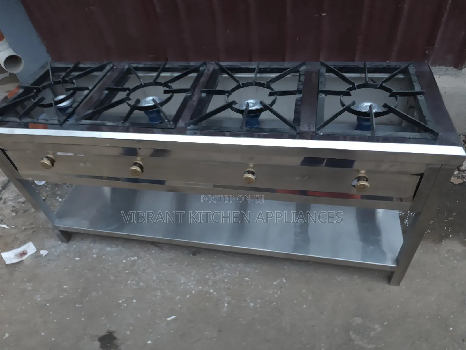 4-Partitioned Commercial Gas Stove