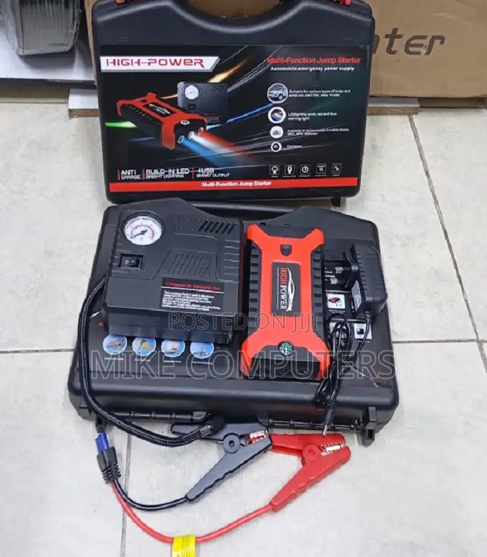 Tire Inflator Power Bank 12V 99800mAh Car Jump Starter Battery Booster