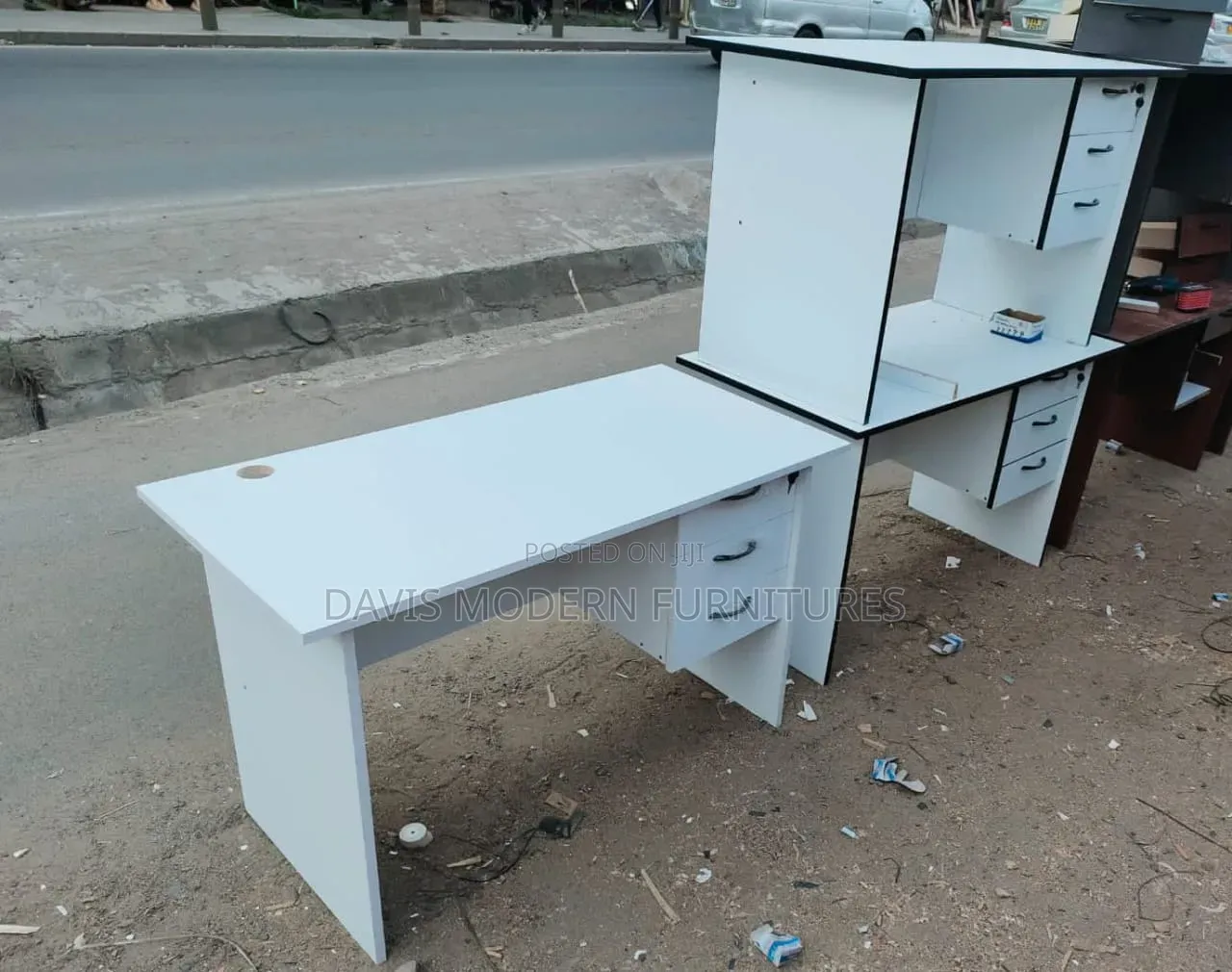 Modular White Office Workstation