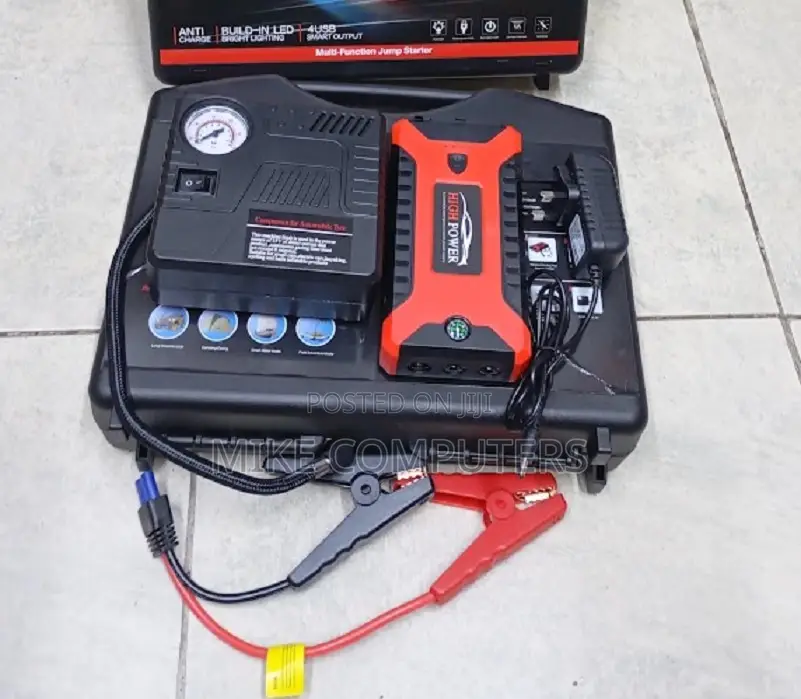 Tire Inflator Power Bank 12V 99800mAh Car Jump Starter Battery Booster