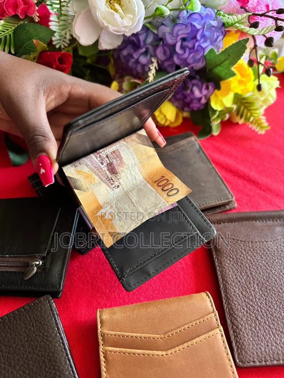 Leather Wallet With Money Clips