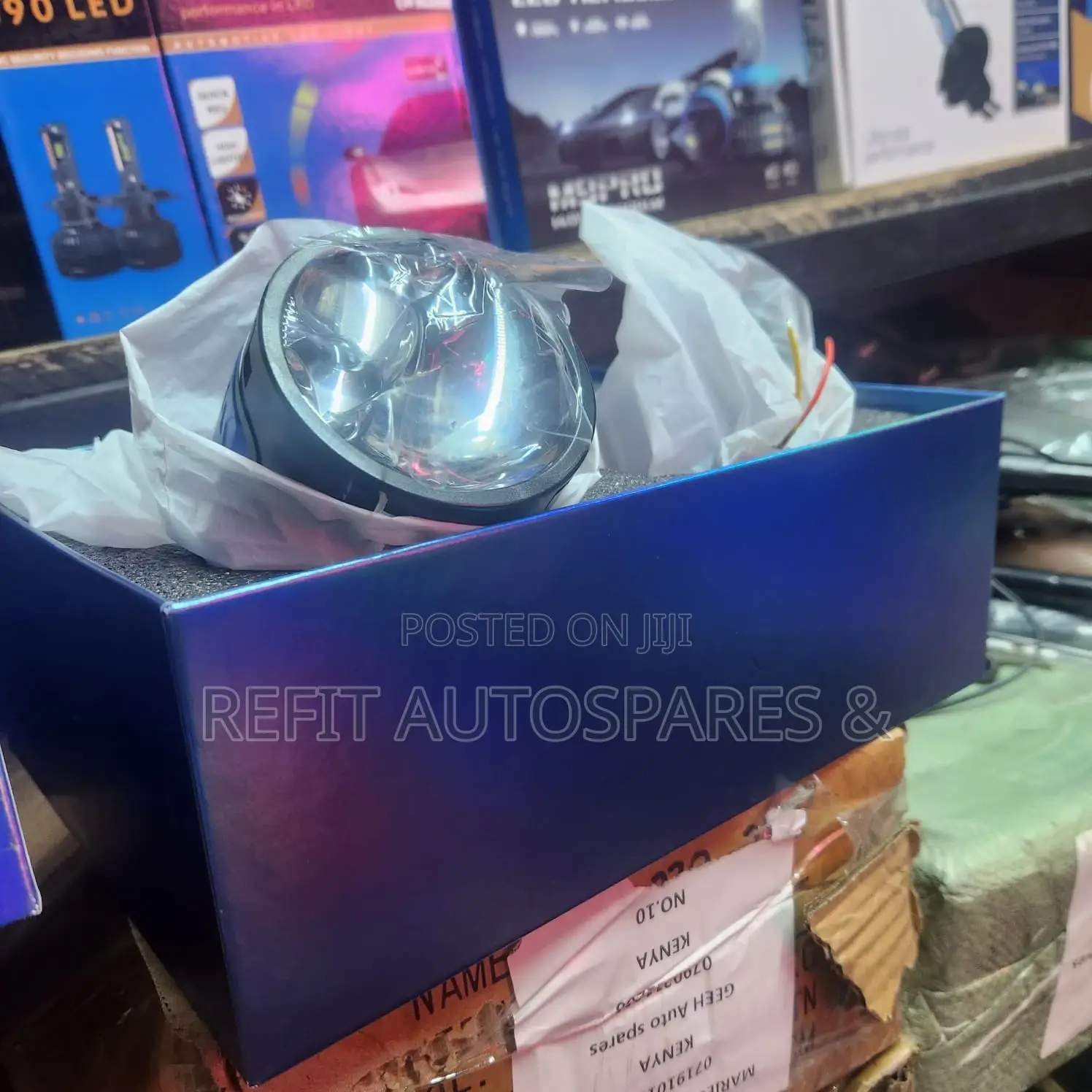Super Bright Large Lens LED Projector Fog Light Set