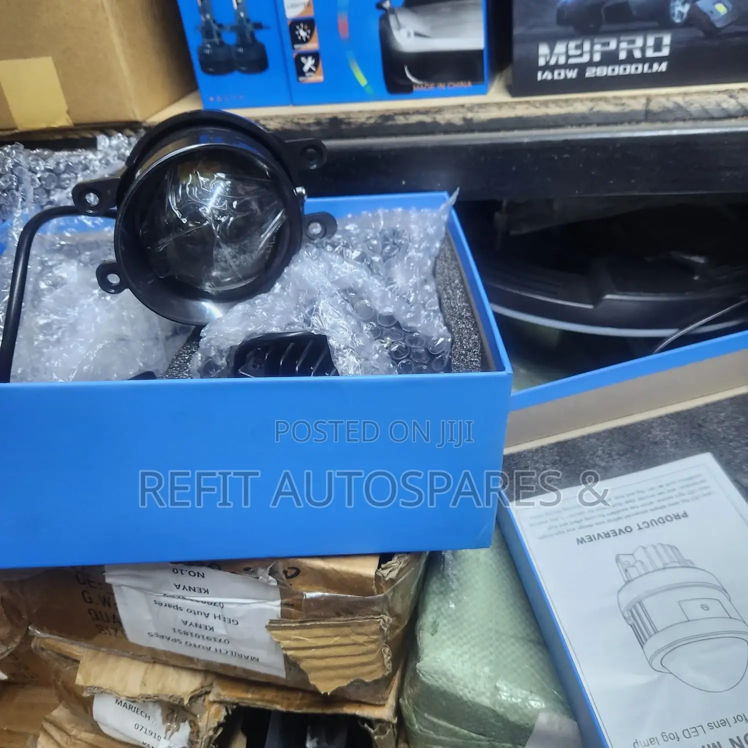 Super Bright Large Lens LED Projector Fog Light Set