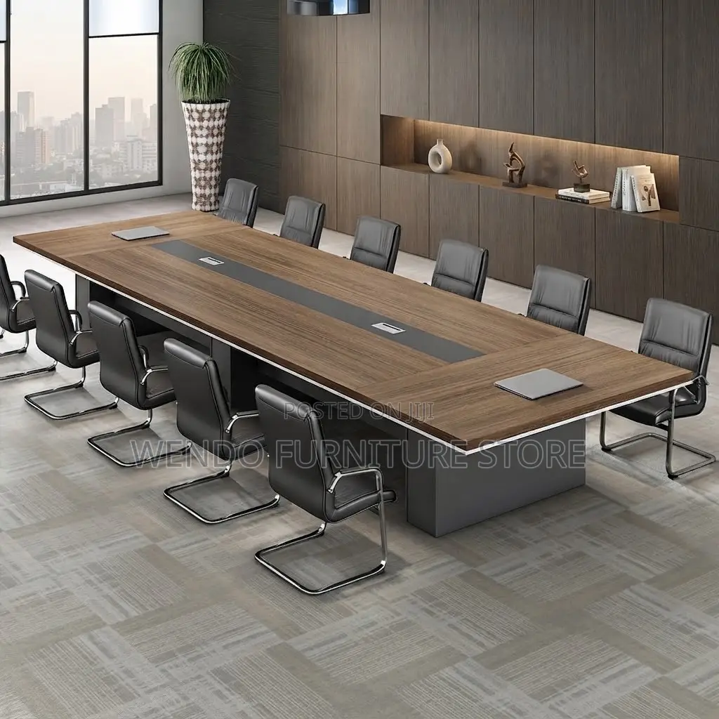 Boardroom Table; 300CM Brown-Top Boardroom Table