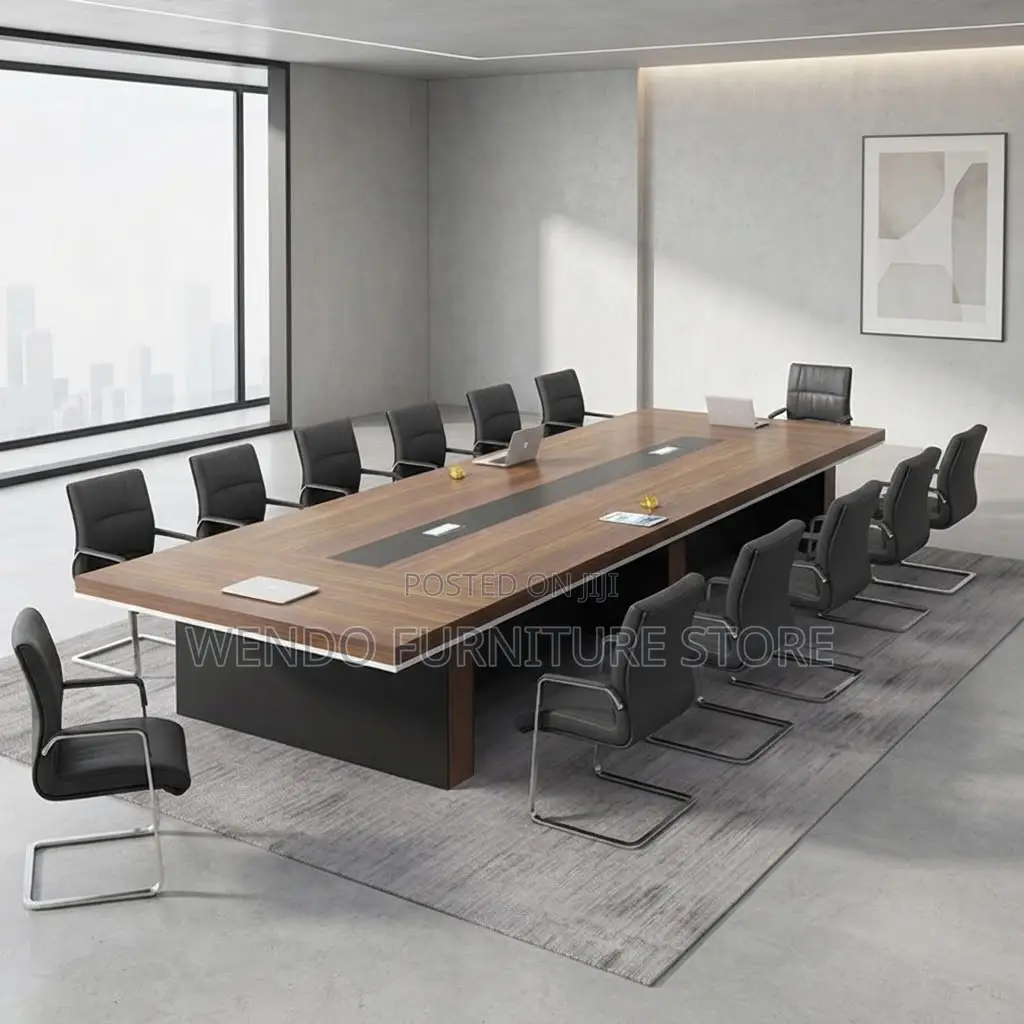 Boardroom Table; 300CM Brown-Top Boardroom Table