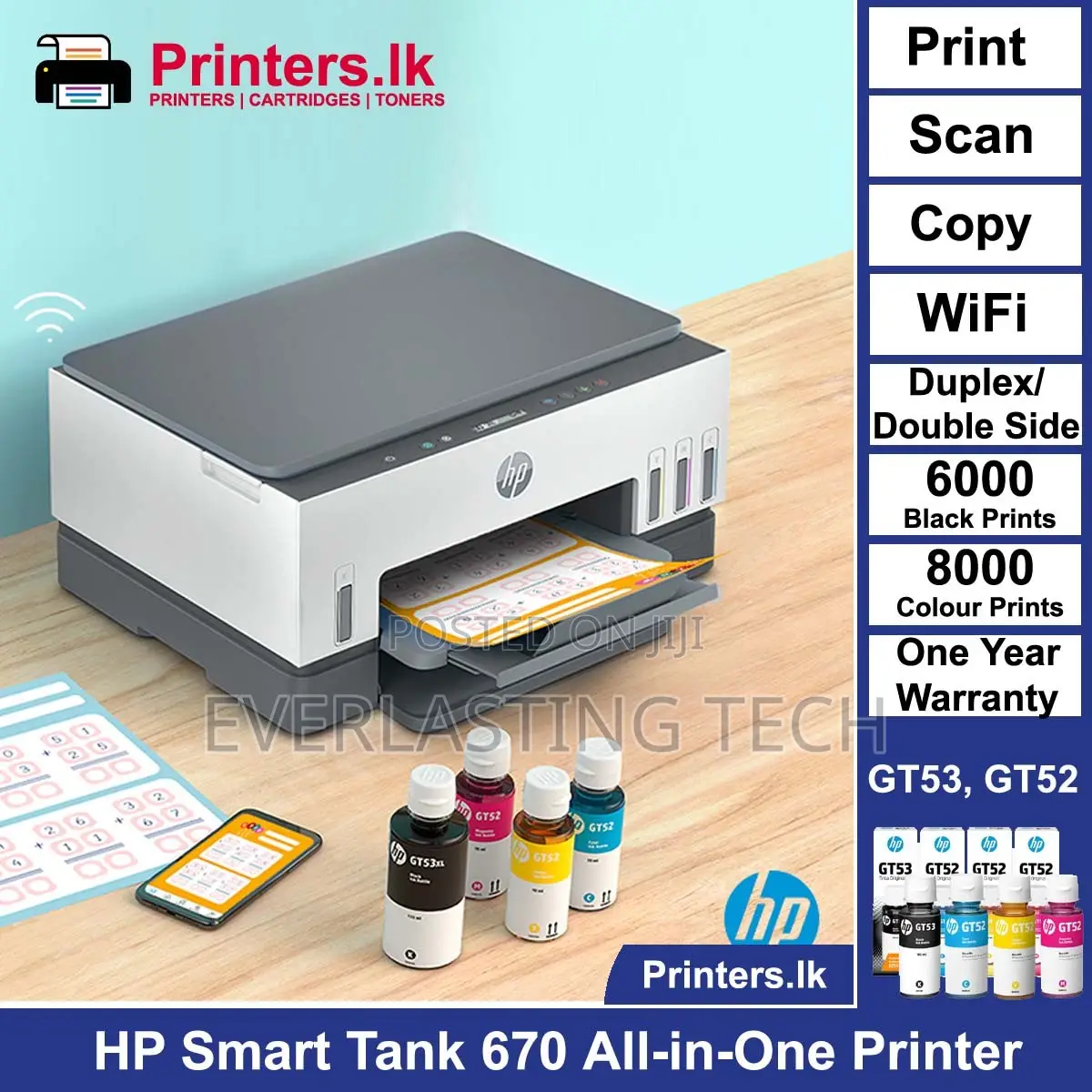 HP Smart Tank 670 All-in-One Printer