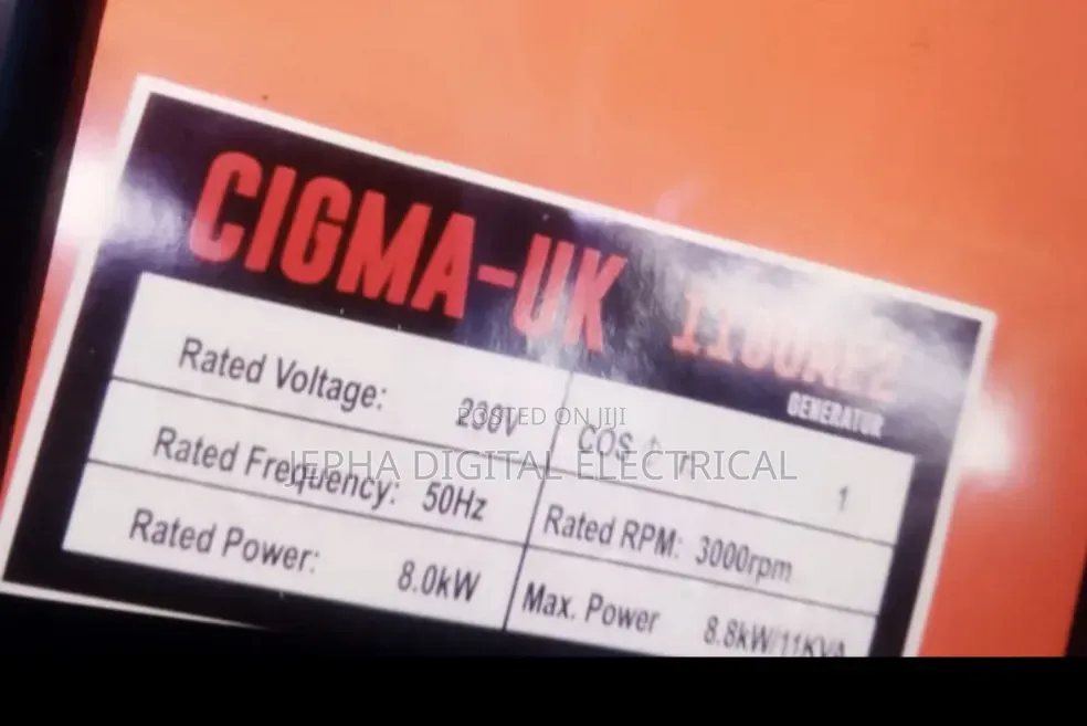 New Cigma Uk 11KVA Generator Machine/Key Start