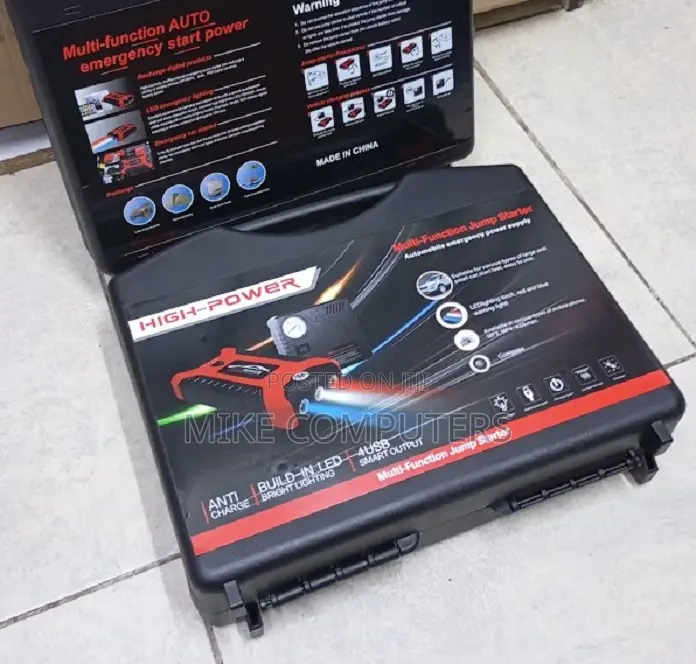 Safe Operation 12V 99800mAh Emergency Car Jump Starter Air