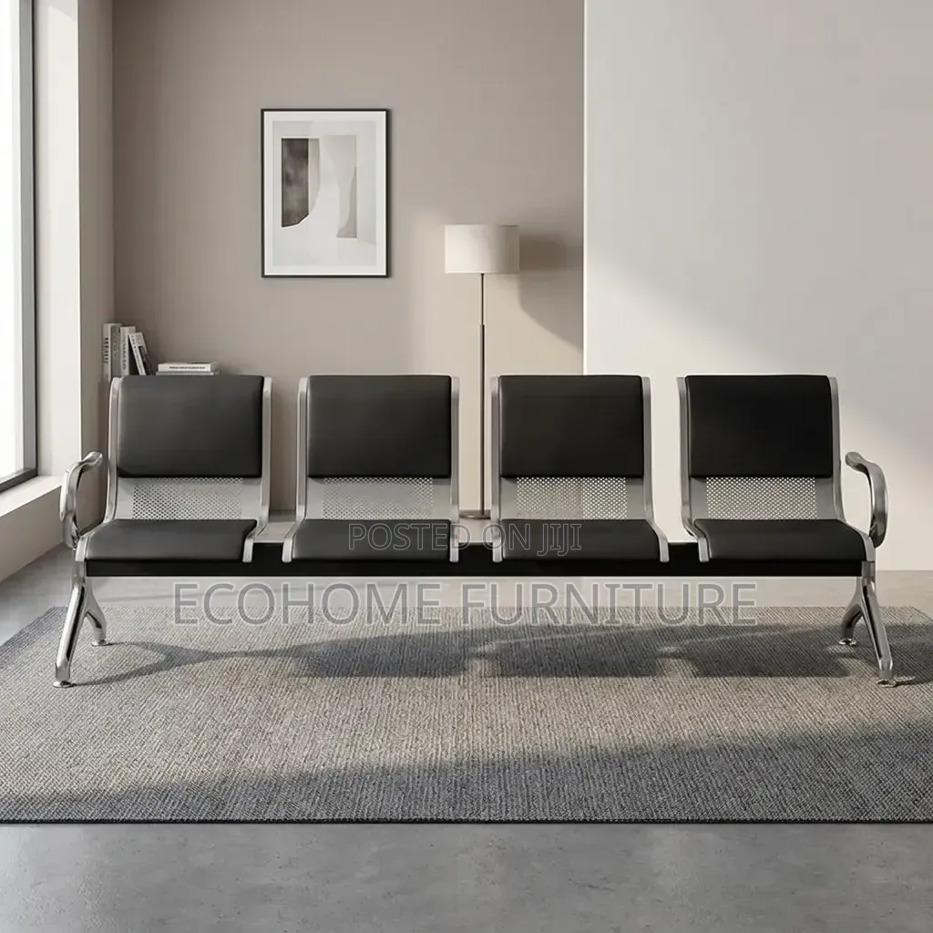 Waiting Bench – 4 Seater Metal Reception Visitor Seating