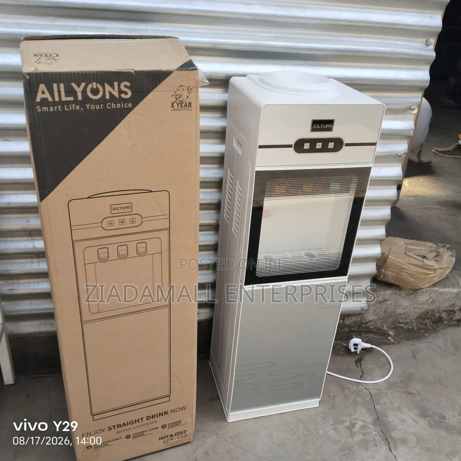 Colour Grey- Ailyons 3-Tap Water Dispenser – Hot, Cold