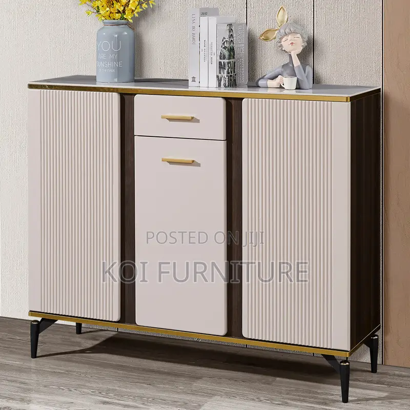 3 Door Marble Top Cabinet