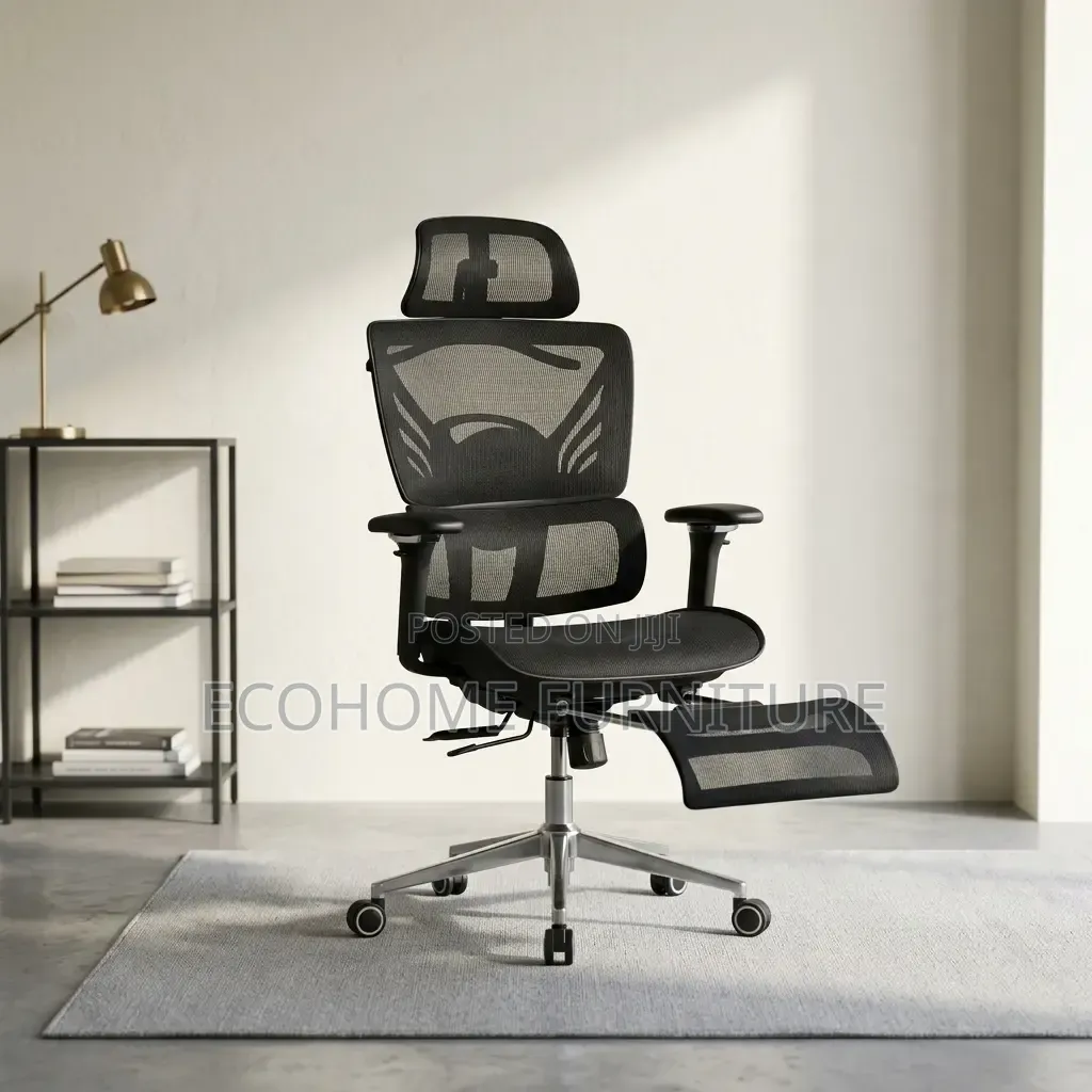 Executive Office Chair – High Back Mesh Chair With Headrest