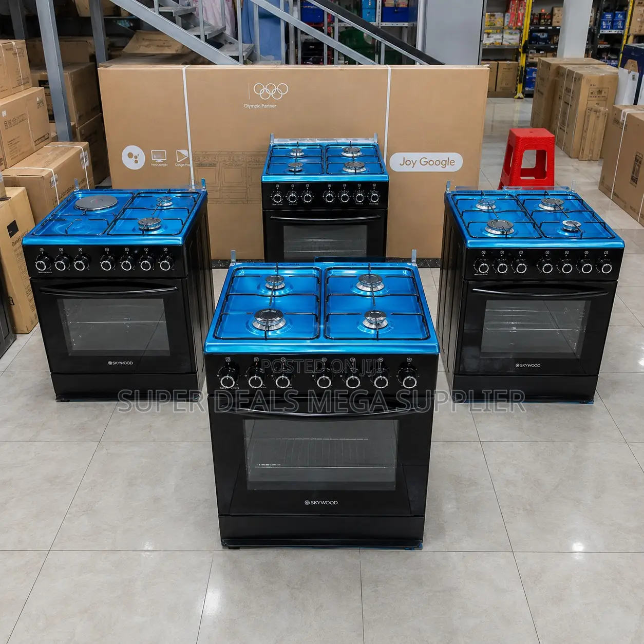 Low Prices Cast Grates 3 Gas Burners +1 Electric Free Standing Cookers