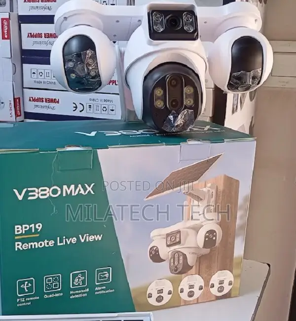 4G 4-Lens Solar Camera With Full-Color Night Vision