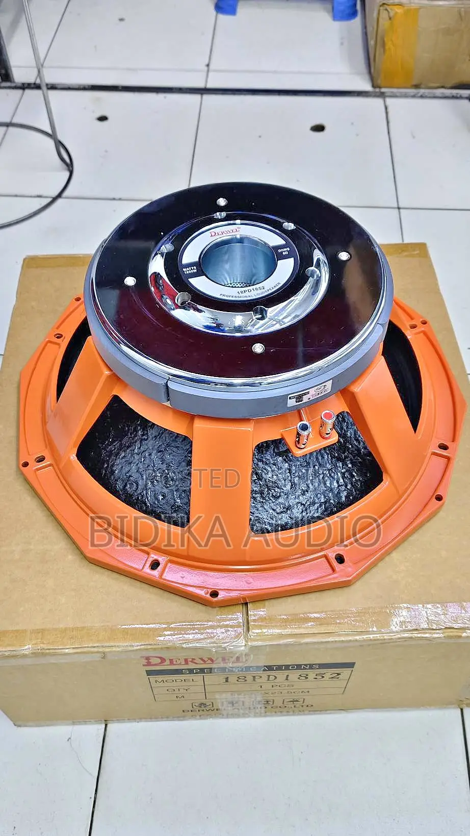 Derwel 18-Inch Heavy-Duty Orange Cast-Aluminum Basket Naked Speaker