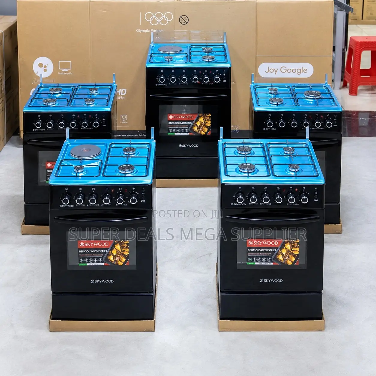Low Prices Oven Window 3 Gas Burners +1 Electric Free Standing Cookers