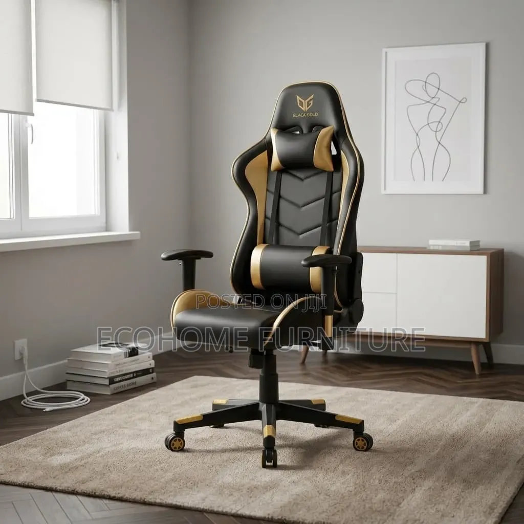 Gaming Chair – Black Gold Ergonomic Executive Recliner