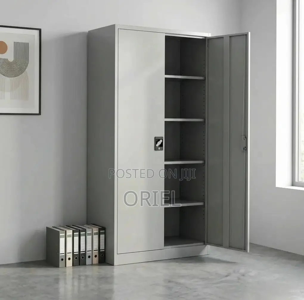 Office Cabinet : Metallic Two Door Office Storage Cabinet