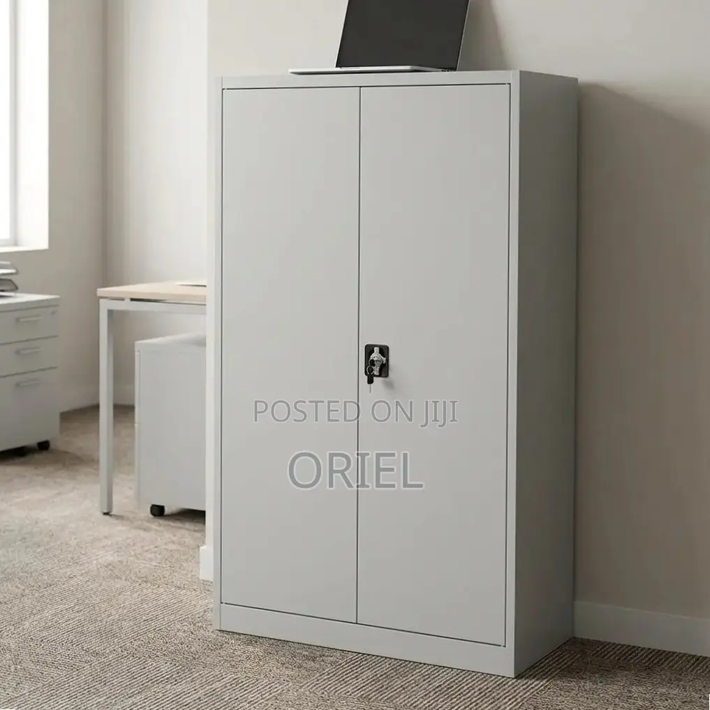 Office Cabinet : Metallic Two Door Office Storage Cabinet