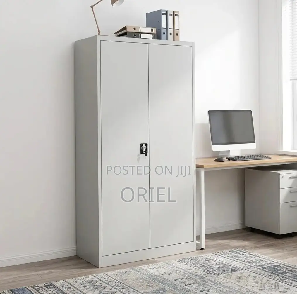 Office Cabinet : Metallic Two Door Office Storage Cabinet