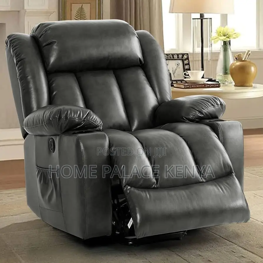 Recliner Sofa; Comfortable Single Seater Recliner With Leather Finish
