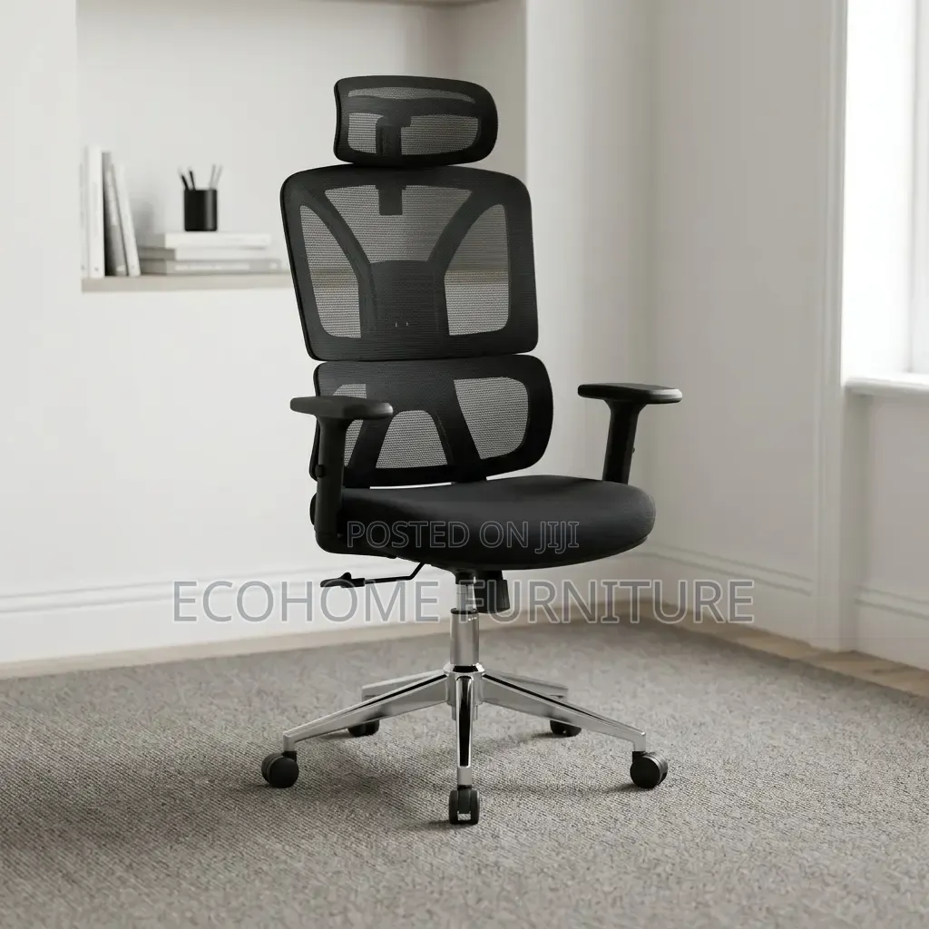 Office Chair – High Back Mesh Chair With Headrest