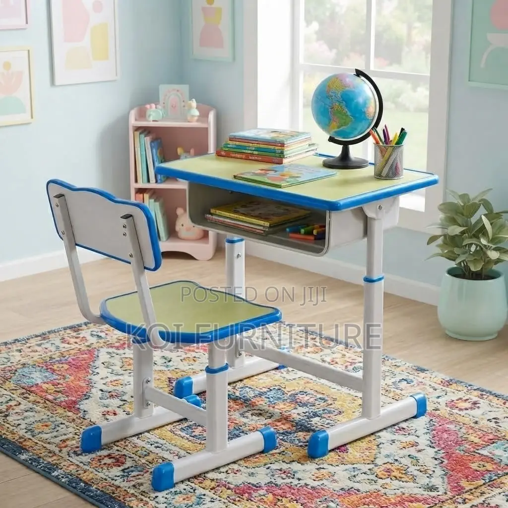 Home Desk; Adjustable Study Desk Chair Set With Drawer