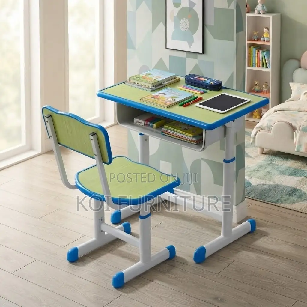 Home Desk; Adjustable Study Desk Chair Set With Drawer