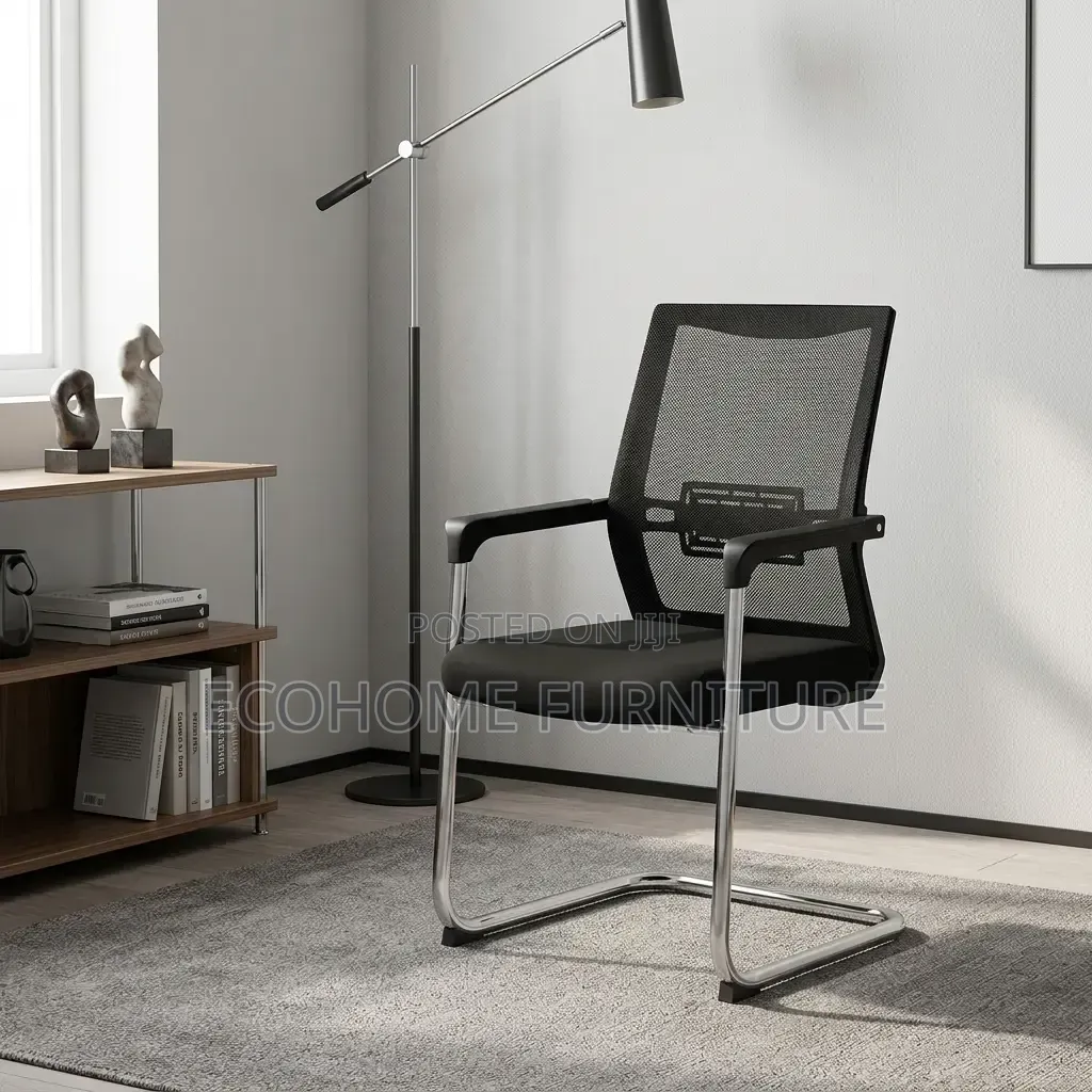 Visitor Chair – Mesh Office Chair With Chrome Cantilever Frame