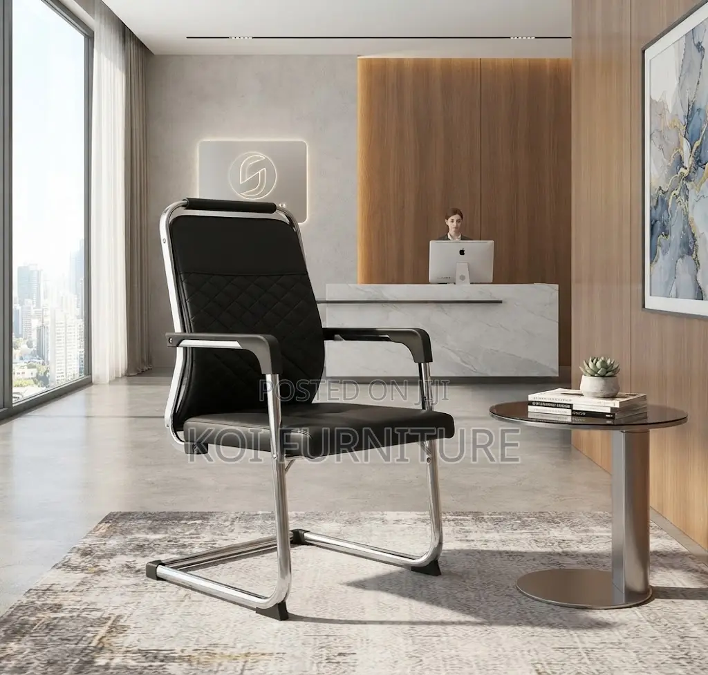 Office Chairs; High Back Leather Chair for Office Visitors