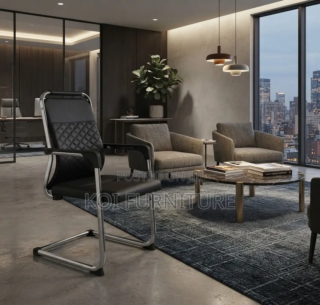 Office Chairs; High Back Leather Chair for Office Visitors