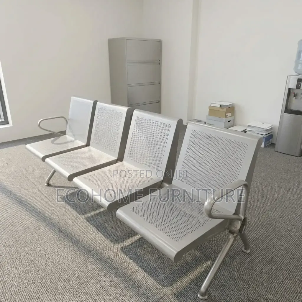 Waiting Bench – 4 Seater Metal Reception Visitor Chair