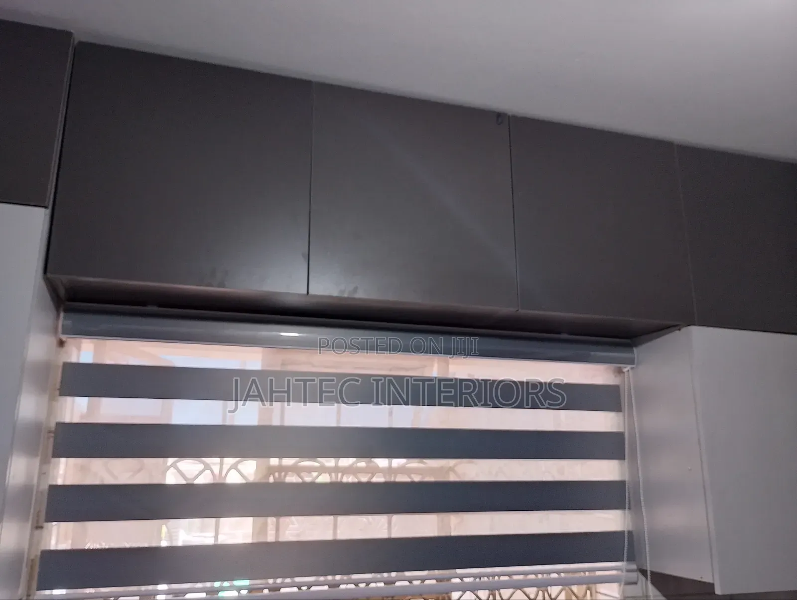Modern Kitchen Cabinet and Curtains