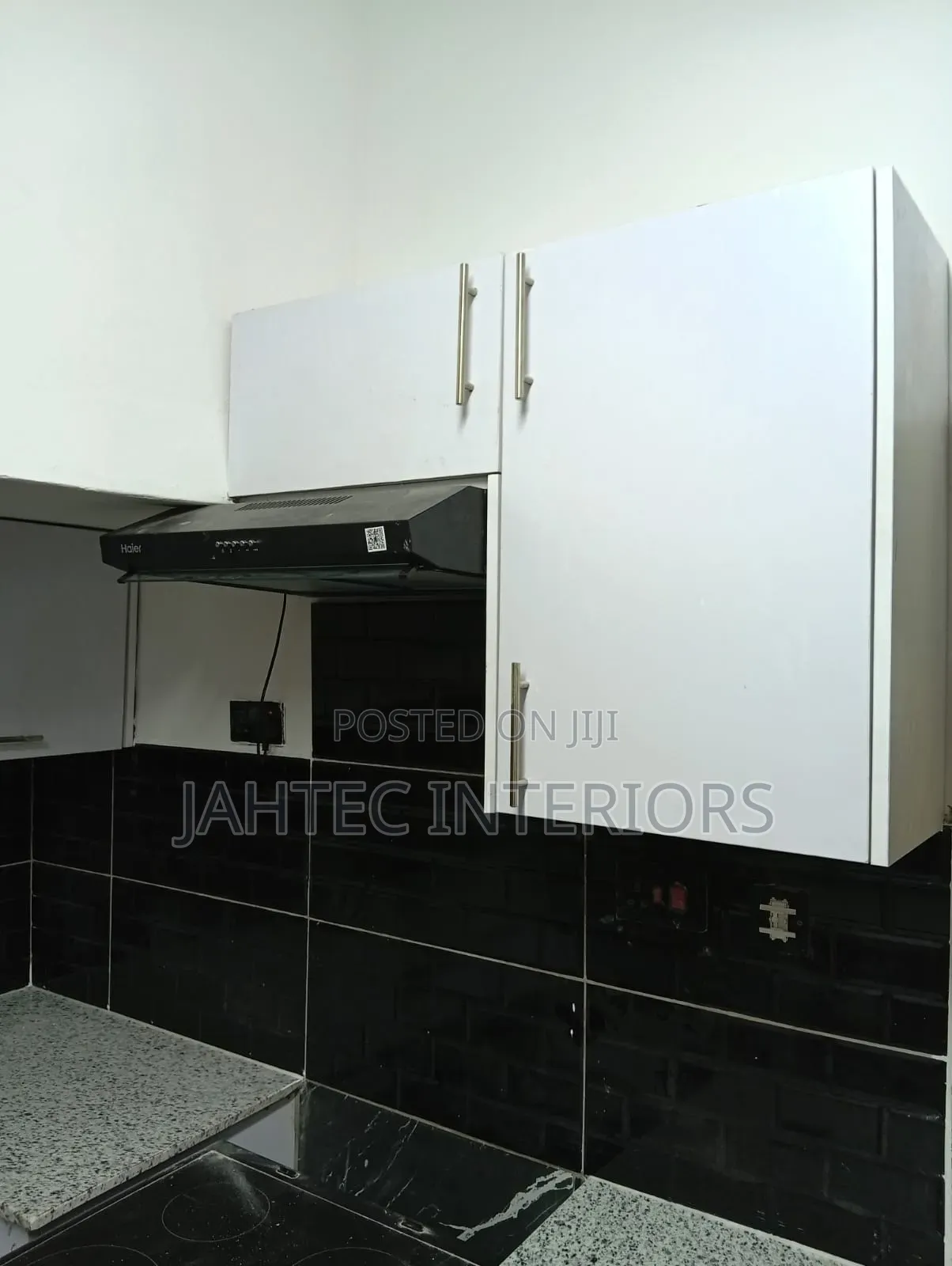 Modern Kitchen Cabinet and Curtains