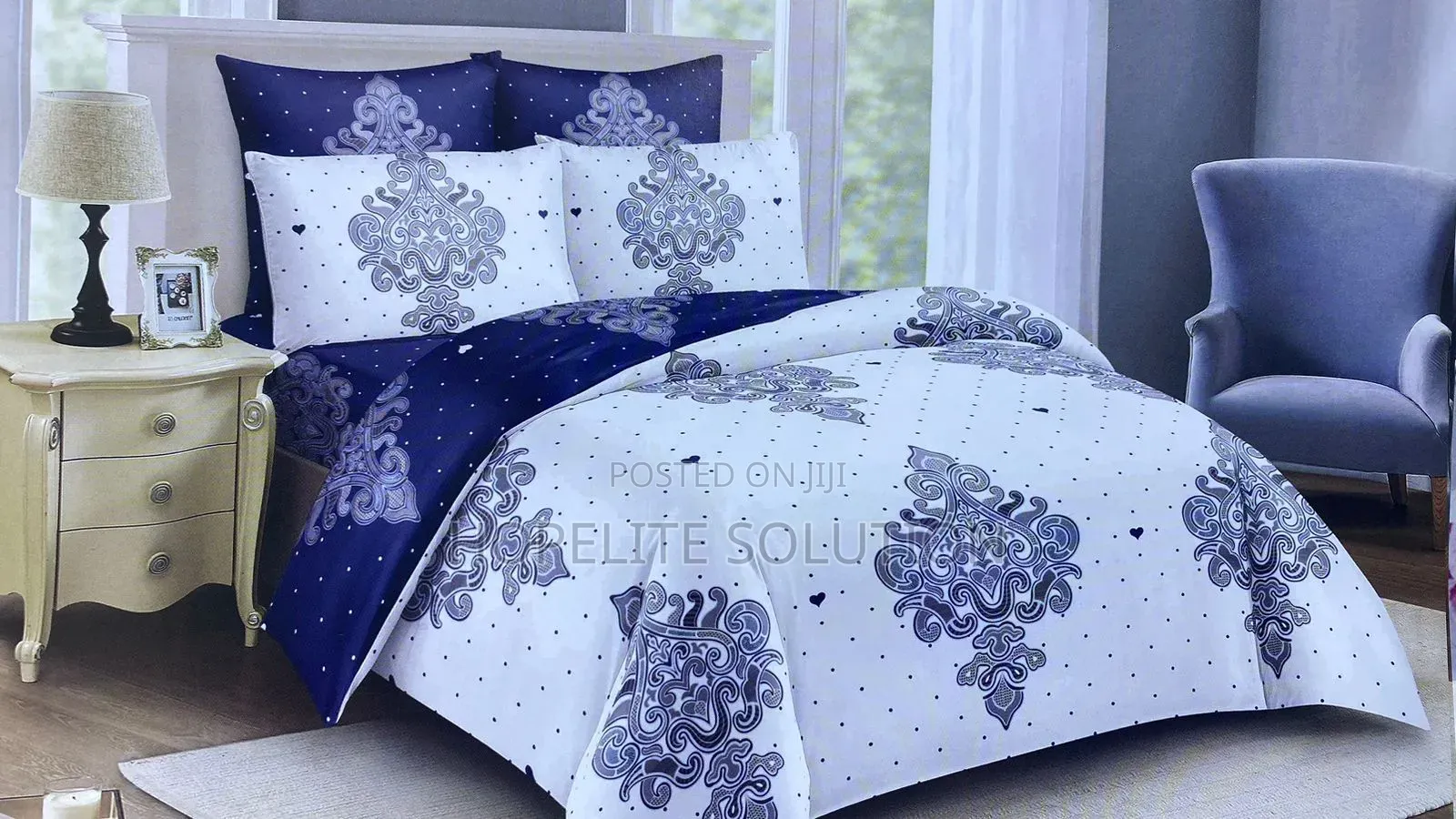 Cotton-Binded Duvet, One Bedsheet and Two Pillowcase