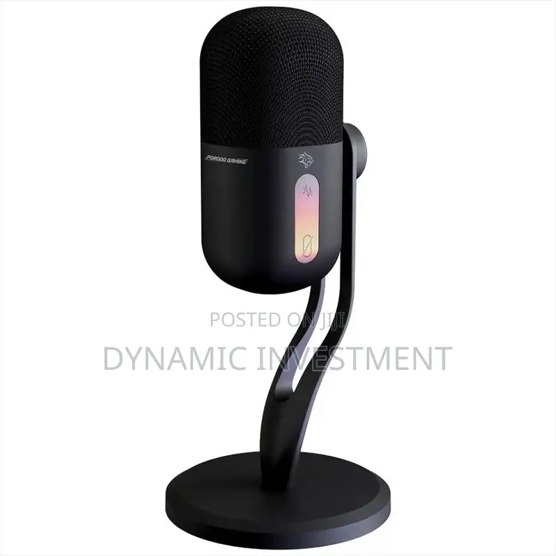 Porodo Gaming RGB Condenser Microphone With Noise Surppress Button