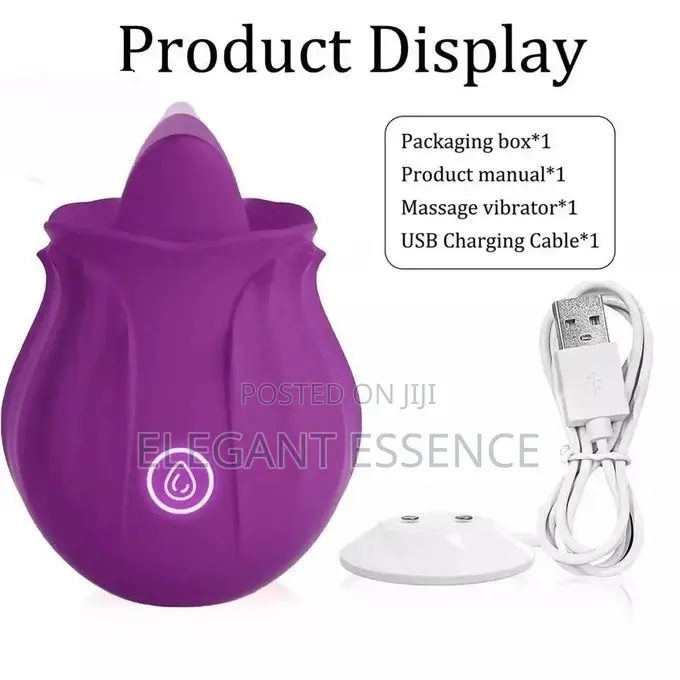 Rose Tongue Licking Vibrator Sex Toy Clitoris Suckers Nipples