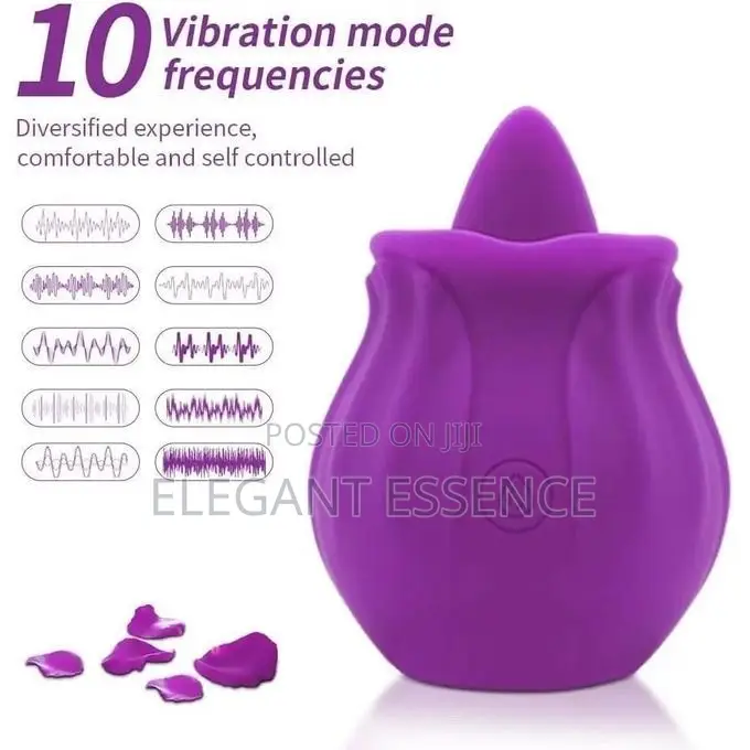 Rose Tongue Licking Vibrator Sex Toy Clitoris Suckers Nipples